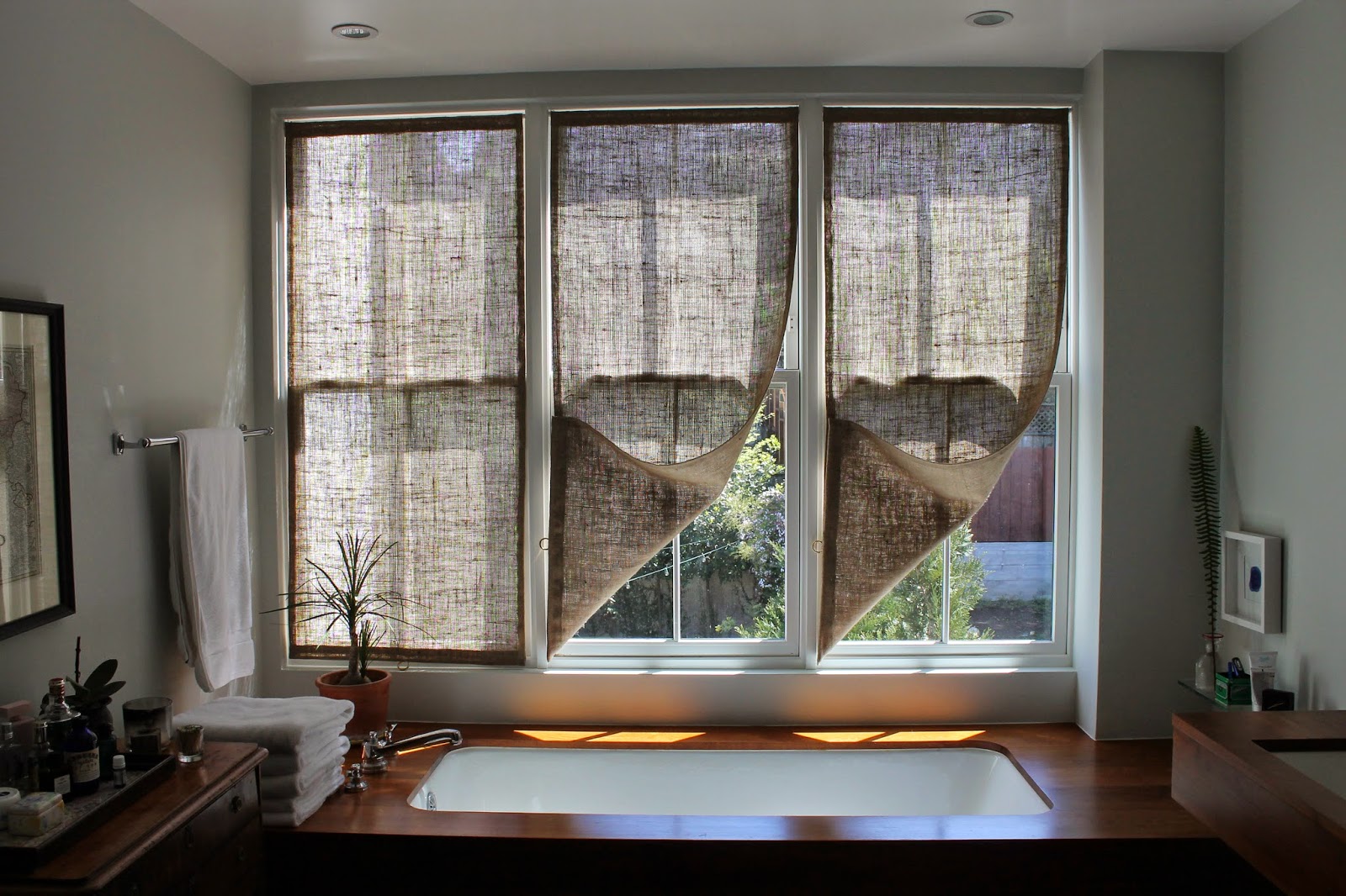 The Shingled House Burlap Window Shades