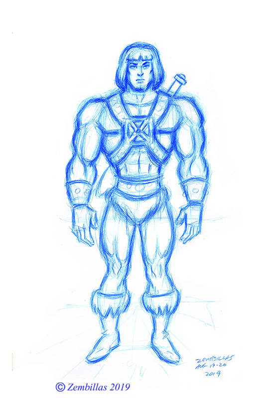 Charles Zembillas Drawing "HeMan Masters of the Universe"