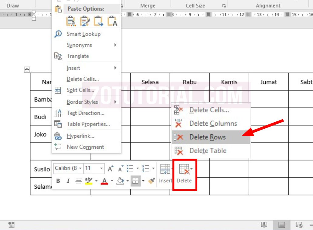 7 Cara Membuat Tabel Di Word Dan Mengaturnya Praktis Dan Cepat Zotutorial