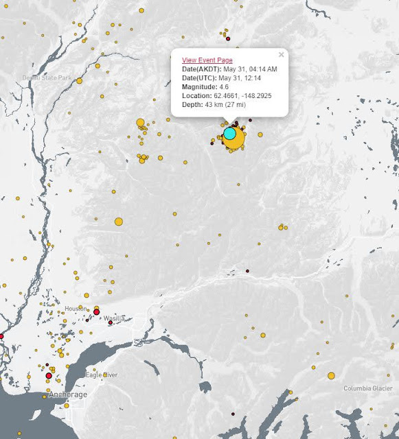 Image earthquake map Alaska