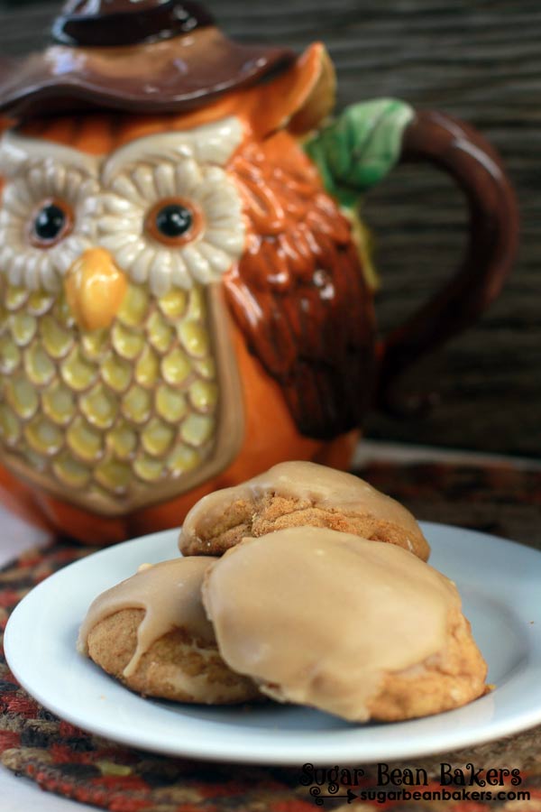 Sugar Bean Bakers { Caramel Iced Pumpkin Drop Cookies }