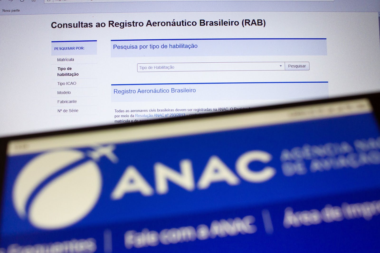 Consultas ao Registro Aeronáutico Brasileiro (RAB)