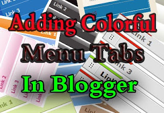 adding menu tabs in blogger