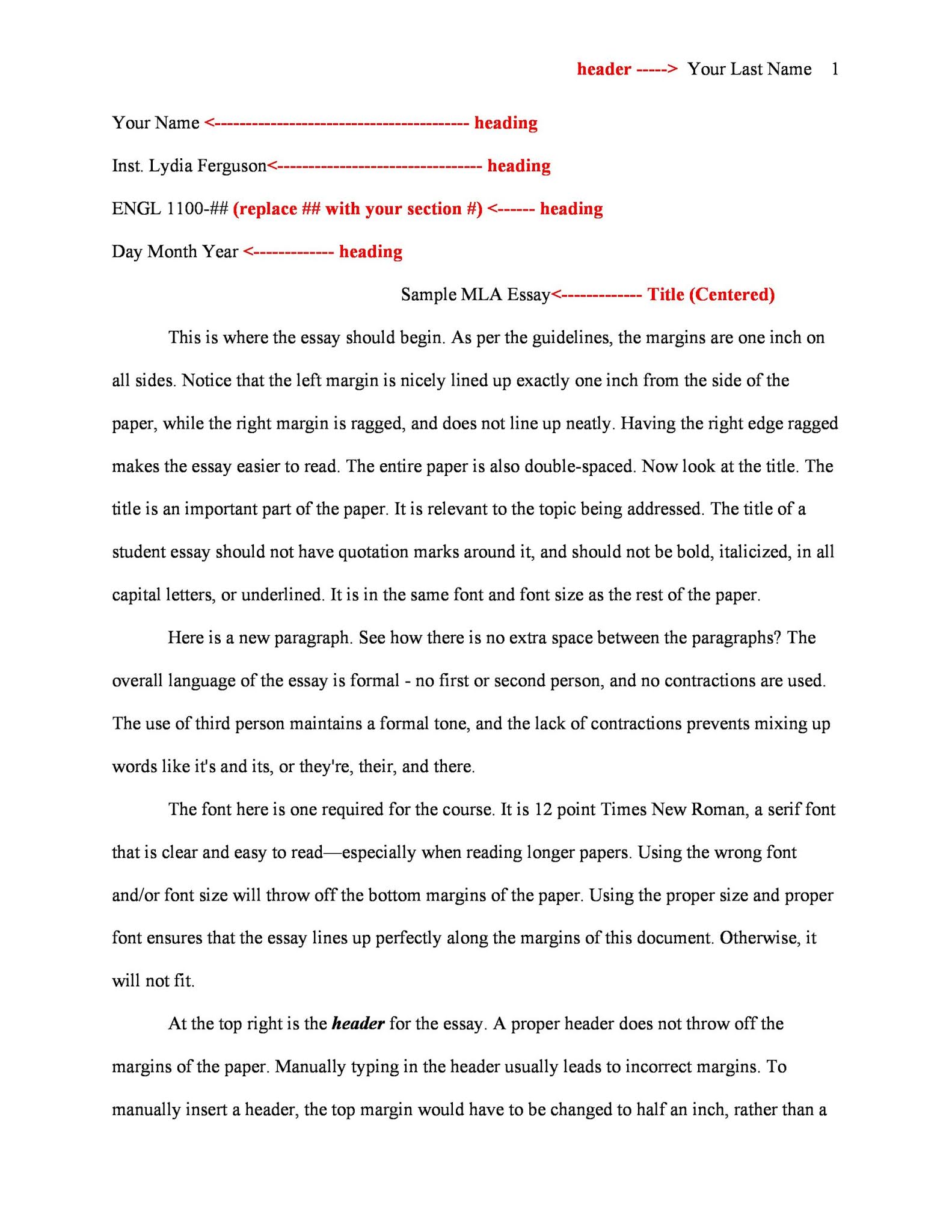 Mla Letter Format Formal Letters