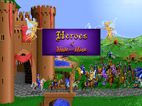 Heroes of Might and Magic DOS title