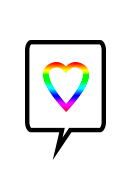 Plaquinha coração colorido - criação Blog PNG-Free
