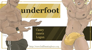 http://ballbustingboys.blogspot.com/2019/10/underfoot-casey-meets-logan.html