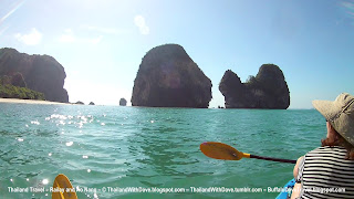 Kayaking Railay - Koh Rang Nok Island in background
