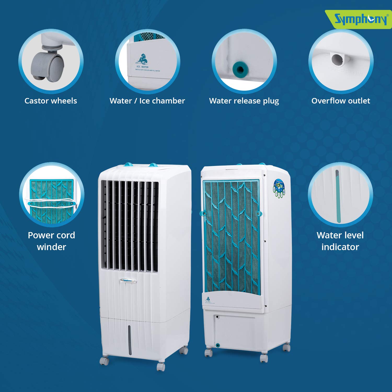 Personal Tower Air Cooler 12litres Symphony Diet 12T Home n kitchen