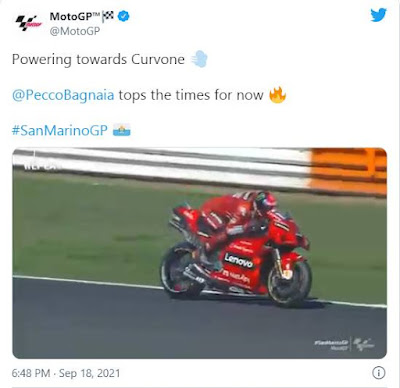Hasil Kualifikasi MotoGP Misano 2021, Bagnaia Kembali Pole Position
