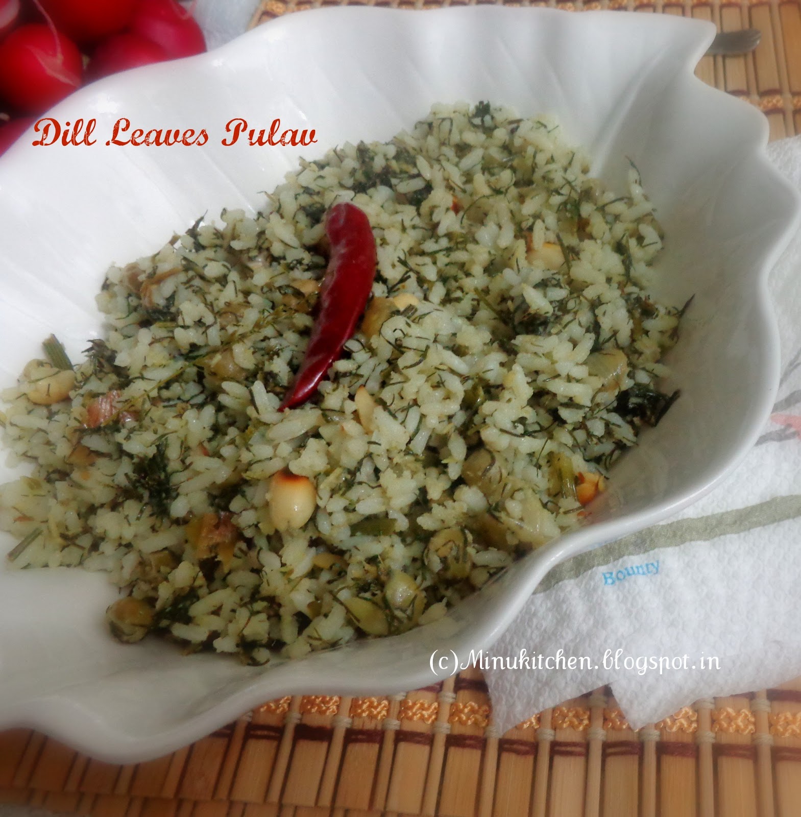 Dill Leaves Pulav Minu's Kitchen