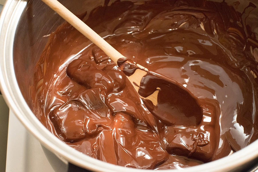 melted chocolate in a saucepan