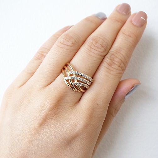Golden statement rings