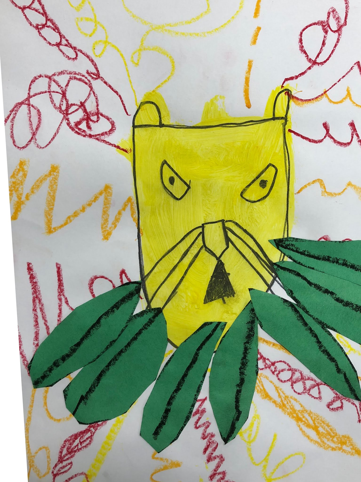 Mrs. Harris' art room: Lions with Lines art lesson for kindergarten