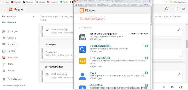 Cara Pasang Widget Covid-19 Di Blog