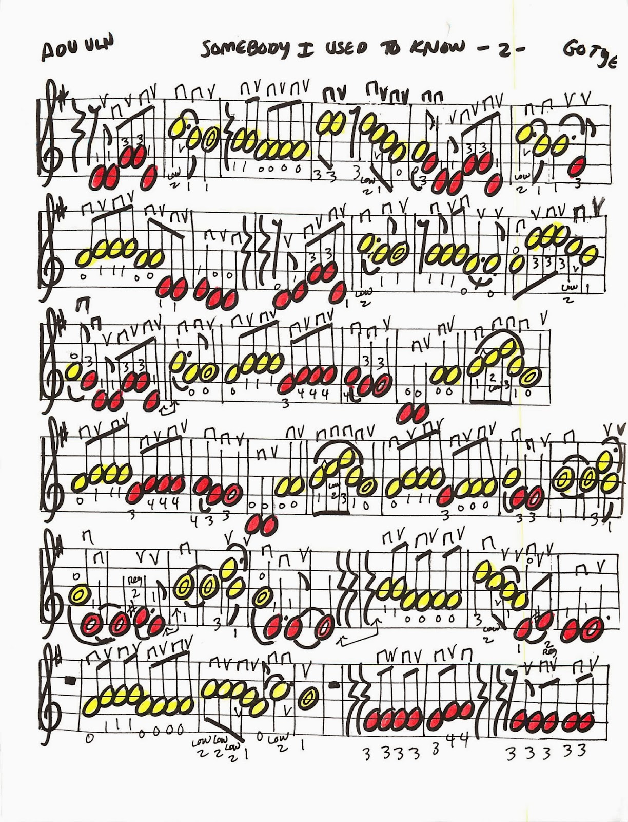 Miss Jacobson's Music: SOMEBODY I USED TO KNOW