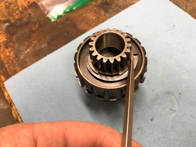 Honda CT90 Clutch Drive Gear Installing retaining ring