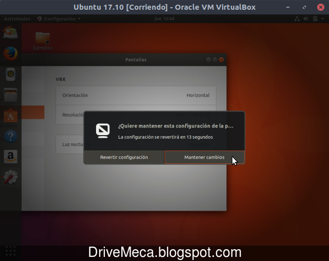 Damos click al boton Mantener cambios para cambiar de resolucion Damos click al boton Mantener cambios para cambiar de resolucion