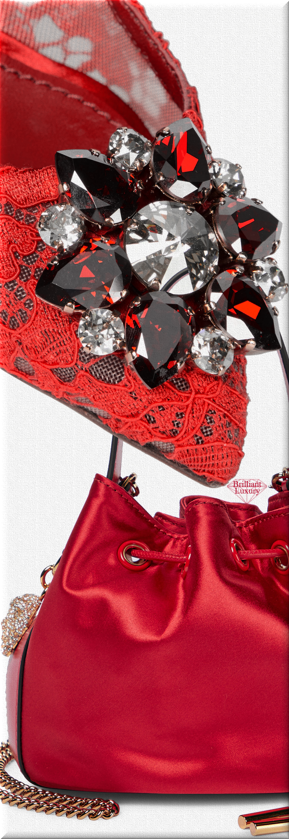 ♦Dolce & Gabbana rosso red Bellucci embellished lace pumps and Versace red Medusa silk nylon tote bag #dolceandgabbana #versace #red #shoes #bags #brilliantluxury ♦Dolce & Gabbana rosso red Bellucci embellished lace pumps and Versace red Medusa silk nylon tote bag #dolceandgabbana #versace #red #shoes #bags #brilliantluxury