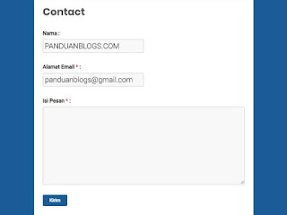 Cara Membuat Laman Contact Form (Contact US) di Blogger 