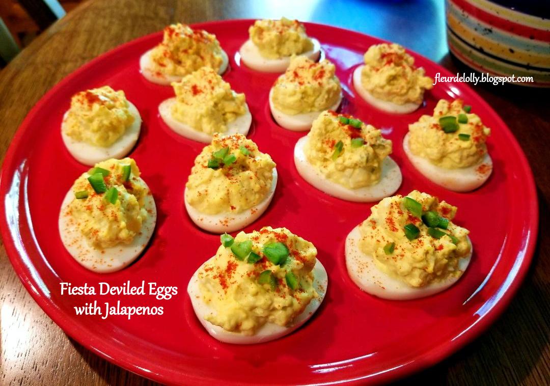 Fleur de Lolly Fiesta Deviled Eggs with Jalapenos