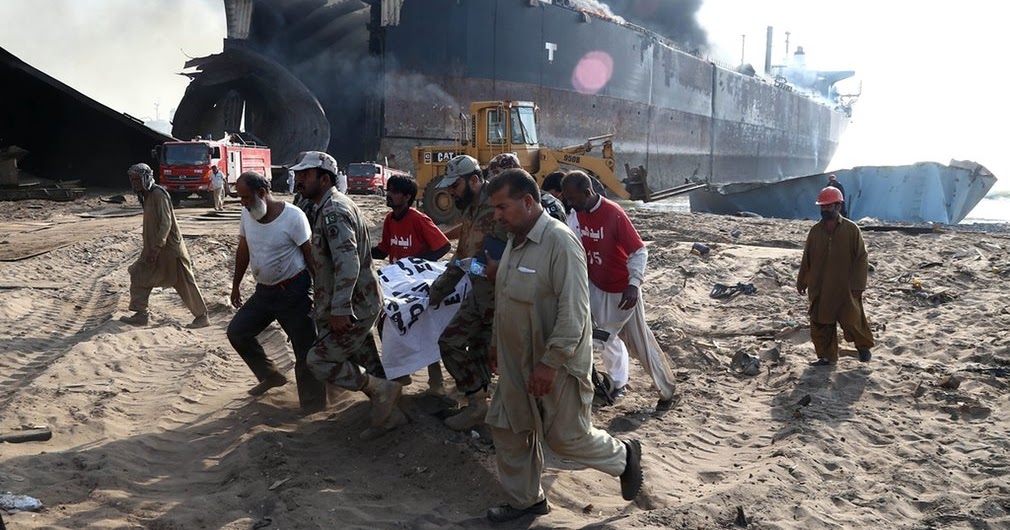 Explosion in Gadani Ship breaking yard several injured