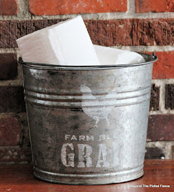 Rustic Farmhouse Grain Seed Bucket rustic farmhouse grain seed bucket