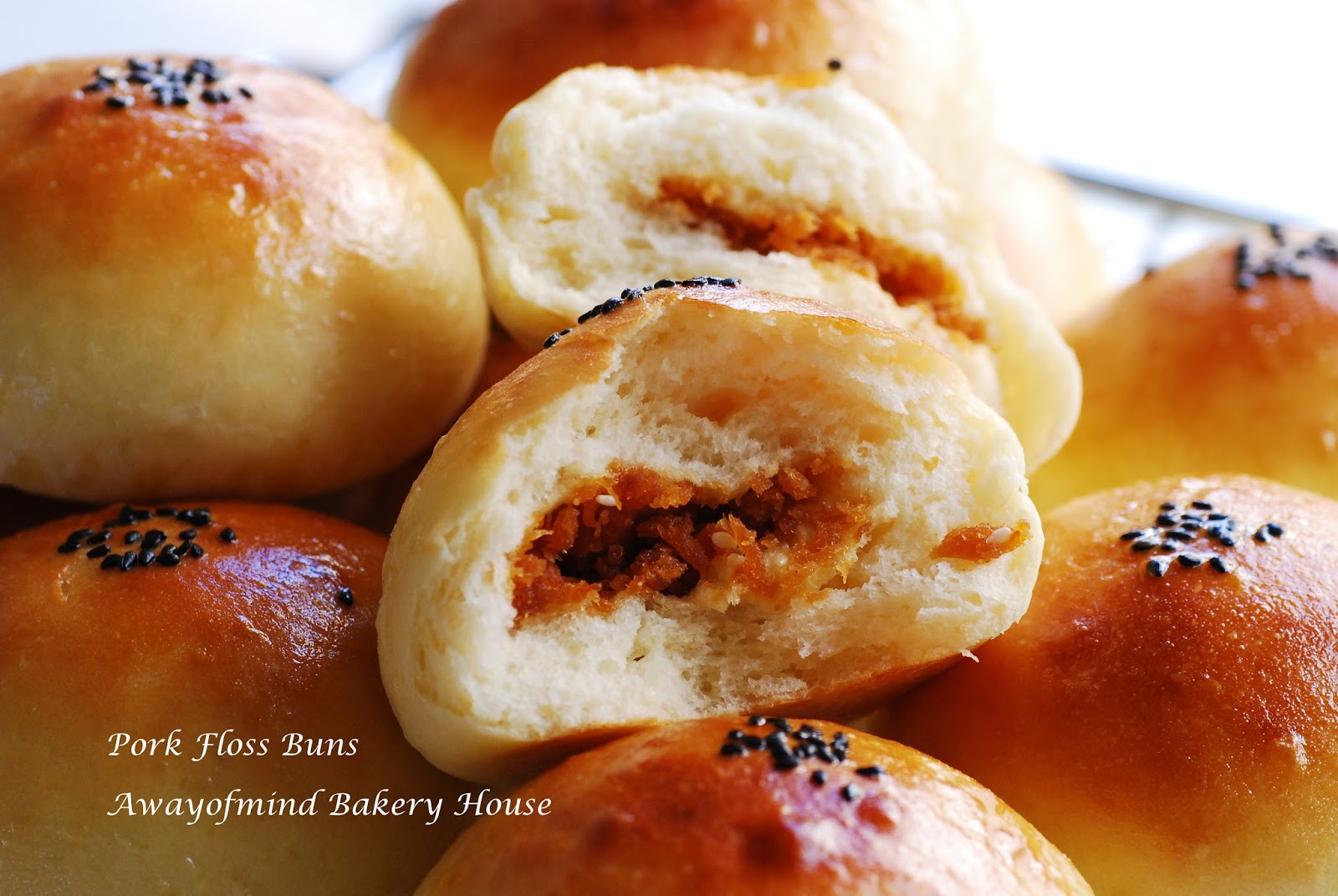 Awayofmind Bakery House Pork Floss Buns 肉鬆面包 (65C Tangzhong Method)
