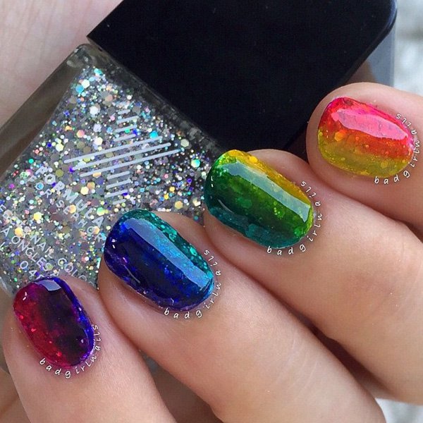 20+ Stylish Rainbow Nail Art Ideas