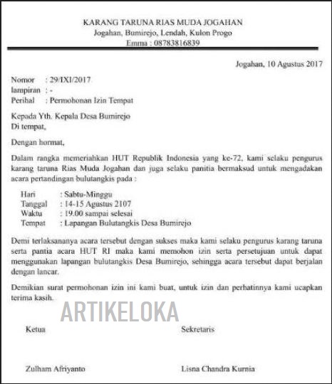 Contoh Surat Permohonan Contoh Surat Permohonan Izin Keramaian Rt Rw