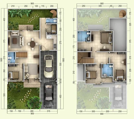 16 Denah rumah minimalis ukuran 9x18 meter 5 kamar tidur 2 lantai 16 Denah rumah minimalis ukuran 9x18 meter 5 kamar tidur 2 lantai