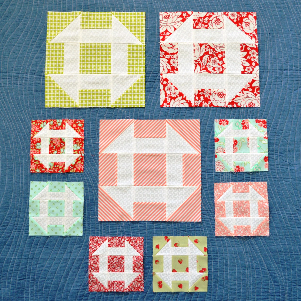 Happy Quilting Threadology QAL Churn Dash Blocks