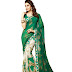 New Green Chiffon Georgette Bollywood Style Saree