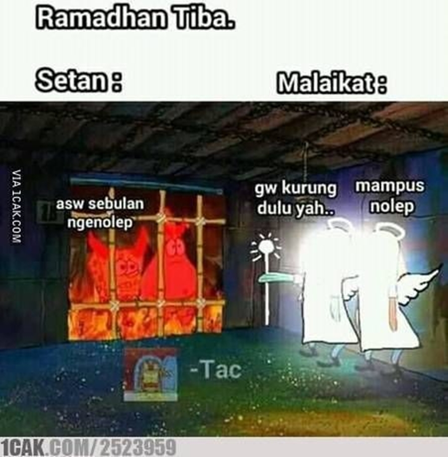 10 Meme Lucu 'Setan Libur' Saat Bulan Puasa Ini Bikin Ngakak Parah