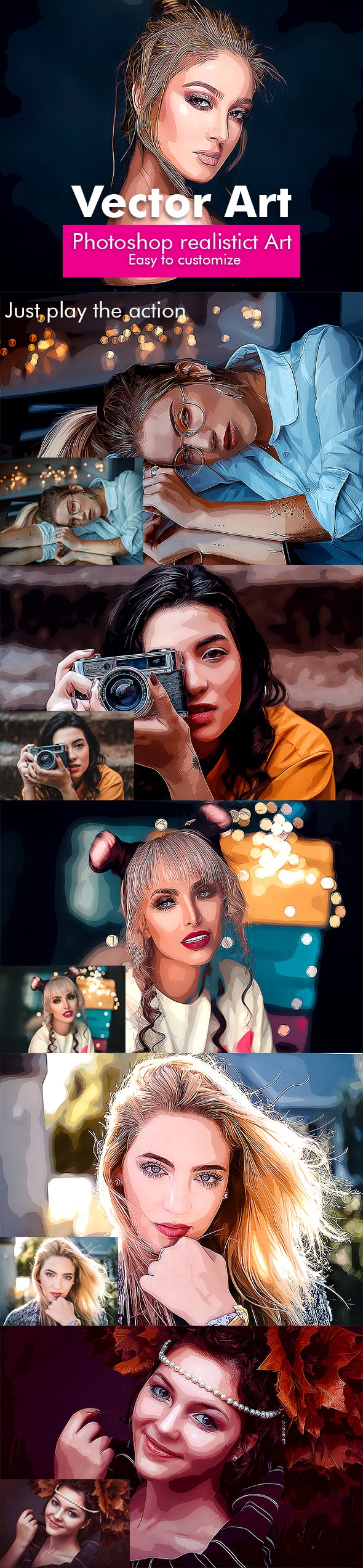 GraphicRiver - Vector Art Photoshop Action 26686729 2 Artboard%2B1