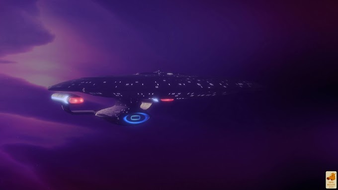 Star Trek Enterprise NCC-1701-D In Paulson Nebula