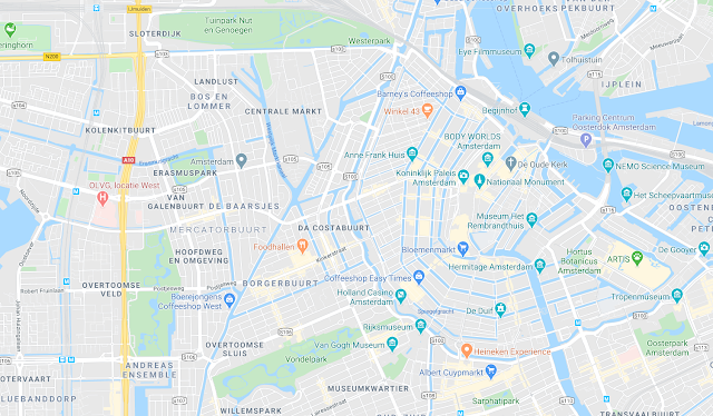 canales del centro de Amsterdam