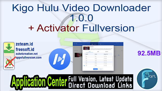 Kigo Hulu Video Downloader 1.0.0 + Activator Fullversion