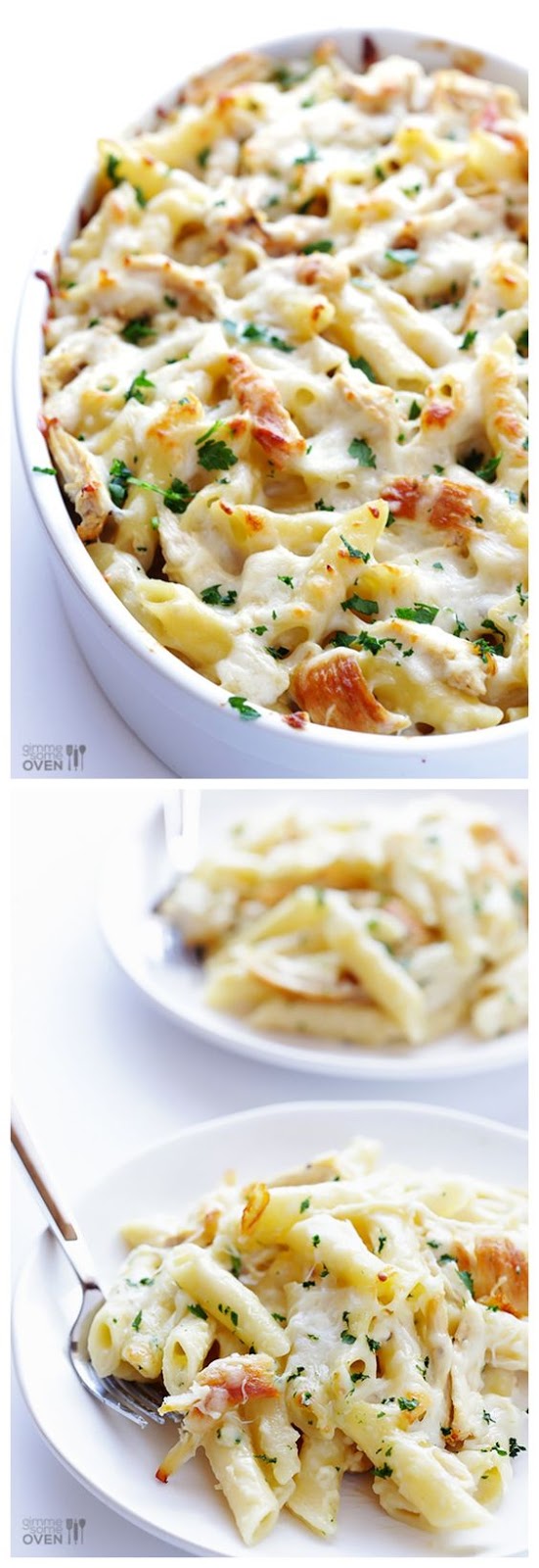 Chicken Alfredo Baked Ziti vegan recipe box