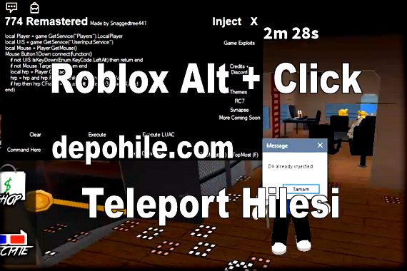 Roblox Alt + Click Teleport Hilesi İndir (Her Oyunda Işınlanma) 2020