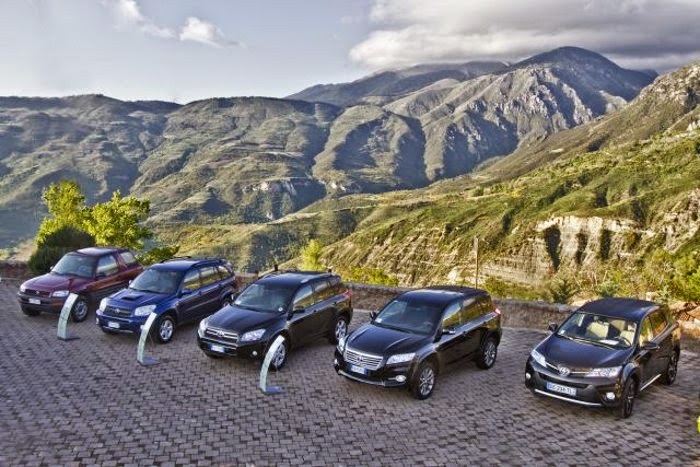 Le 4 generazioni del Toyota RAV4