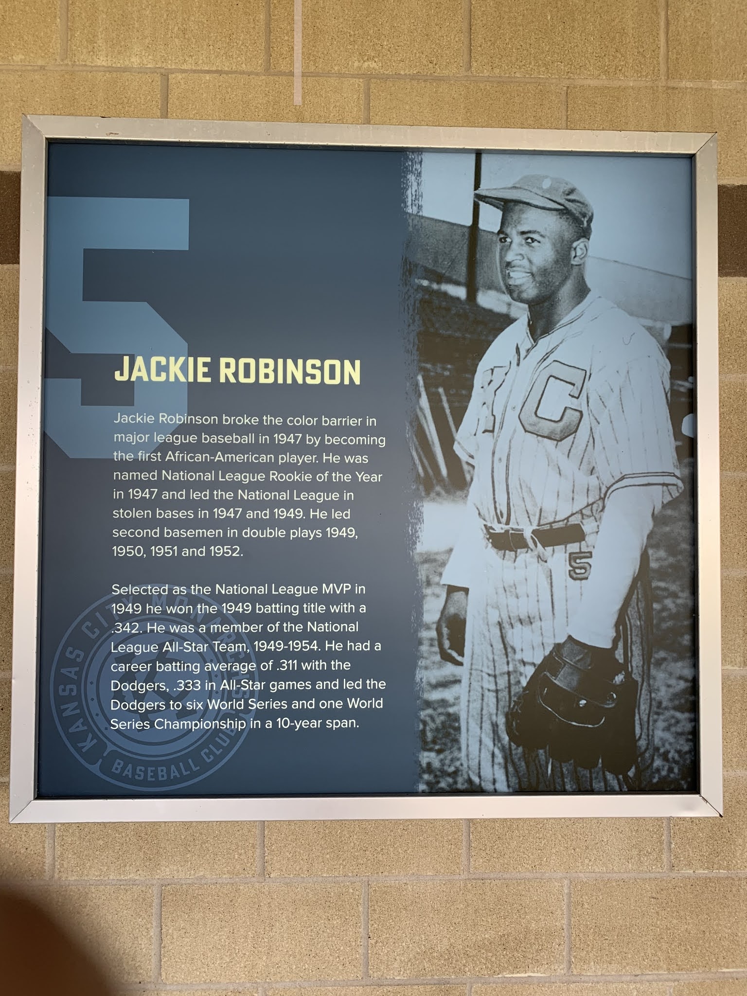 Jackie Robinson in Kansas City Monarchs uniform Poster by American