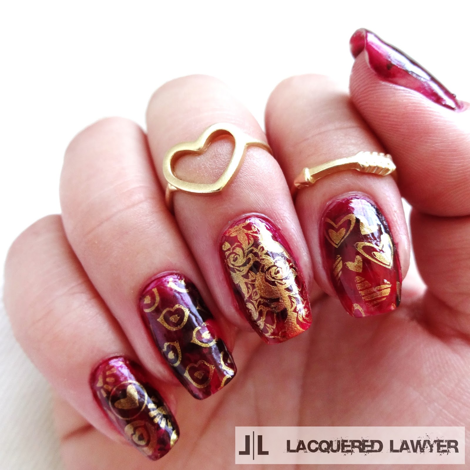 Love nail stamping nail art