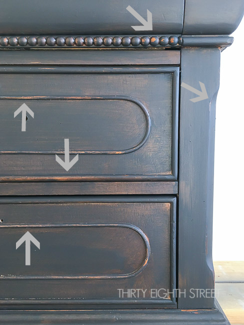 How to Paint Furniture Black Distressed (Without Sanding!) - The Honeycomb  Home