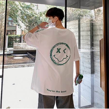 ÁO THUN TAY LỠ FORM RỘNG MẶT CƯỜI VR