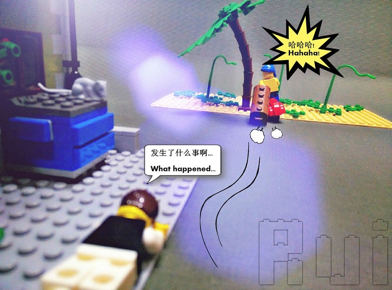 Lego Robbery - Robber runs away