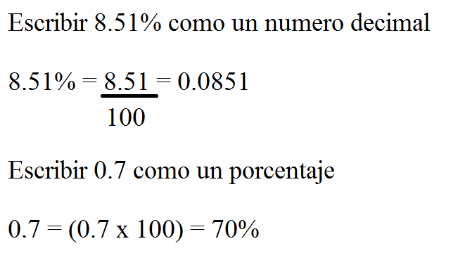 Como Pasar De Porcentaje A Decimal matematicascienciasysalud.blogspot.com