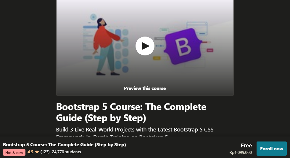 Free Bootstrap 5 Course: The Complete Guide (Step by Step) ~ E-learning ...
