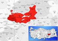 Baskil ilçesinin nerede olduğunu gösteren harita