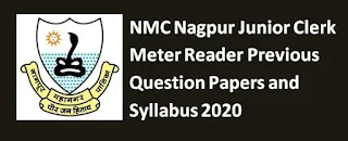 NMC Nagpur Junior Clerk Meter Reader Previous Question Papers and Syllabus 2020